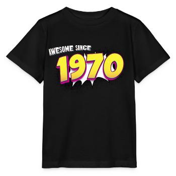 Rétro 53e anniversaire dans le Style de bande dessinée Pop Art - T-shirt bio MINI CREATOR Stanley/Stella Enfant - noir - Devant - Mikhail (115cm)
