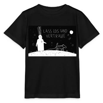 Lass los und vertraue. - Stanley/Stella Kinder T-Shirt MINI CREATOR  - Schwarz - Vorne - Mikhail (115cm)