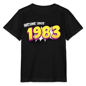 Retro 40th birthday in Pop Art Comic Book Style - Stanley/Stella MINI CREATOR Kids’ T-Shirt - black - Front - Mikhail (115cm)