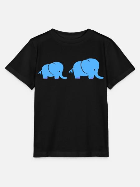 elefanten - Stanley/Stella Kinder T-Shirt MINI CREATOR  - Schwarz