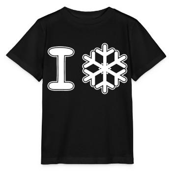 J’aime la neige - T-shirt bio MINI CREATOR Stanley/Stella Enfant - noir - Devant - Mikhail (115cm)