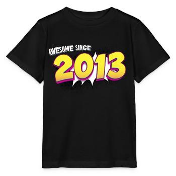 Retro 10th birthday in Pop Art Comic Book Style - Stanley/Stella MINI CREATOR Kids’ T-Shirt - black - Front - Mikhail (115cm)