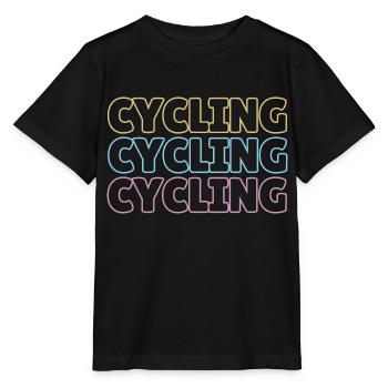 cycling graphic - Stanley/Stella MINI CREATOR Kids’ T-Shirt - black - Front - Mikhail (115cm)