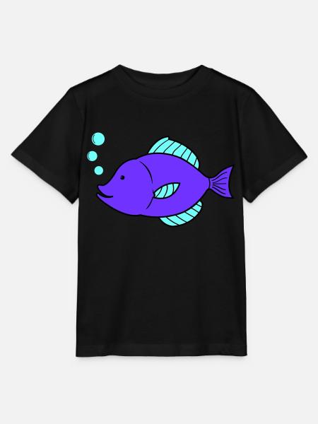 fisch comic - Stanley/Stella Kinder T-Shirt MINI CREATOR - Schwarz