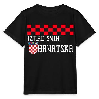 Kroatien hrvatska kroatien hrv hr zagreb geteilte Flagge - Stanley/Stella Kinder T-Shirt MINI CREATOR  - Schwarz - Vorne - Mikhail (115cm)