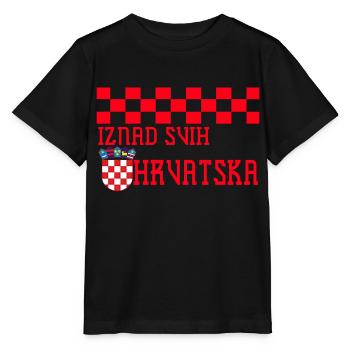 Kroatien hrvatska kroatien hrv hr zagreb geteilte Flagge - Stanley/Stella Kinder T-Shirt MINI CREATOR  - Schwarz - Vorne - Mikhail (115cm)