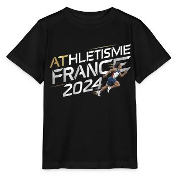 ATHLETISME ATHLETE COUREUR CADEAU SPORT FRANCE - T-shirt bio MINI CREATOR Stanley/Stella Enfant - noir - Devant - Mikhail (115cm)