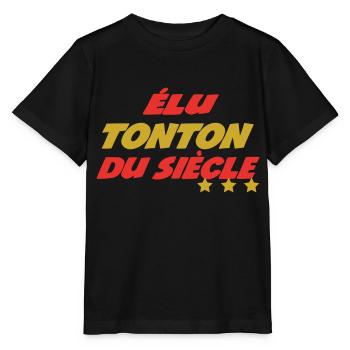 Elu TONTON du siècle - T-shirt bio MINI CREATOR Stanley/Stella Enfant - noir - Devant - Mikhail (115cm)