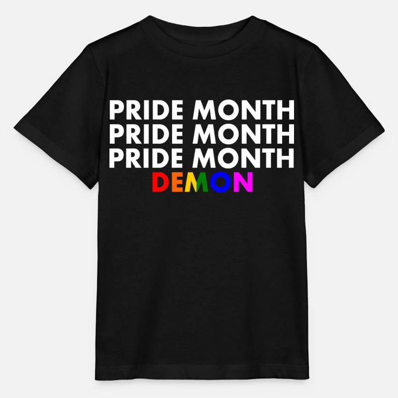 pride month demon - Stanley/Stella Kinder T-Shirt MINI CREATOR  - Schwarz