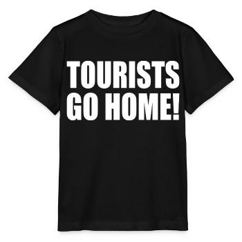 tourists go home - T-shirt bio MINI CREATOR Stanley/Stella Enfant - noir - Devant - Mikhail (115cm)