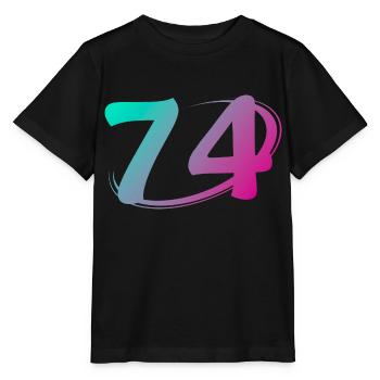 Nummer 74 mehrfarbig - Stanley/Stella Kinder T-Shirt MINI CREATOR  - Schwarz - Vorne - Mikhail (115cm)