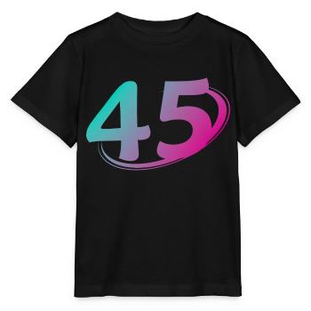 Nummer 45 mehrfarbig - Stanley/Stella Kinder T-Shirt MINI CREATOR  - Schwarz - Vorne - Mikhail (115cm)