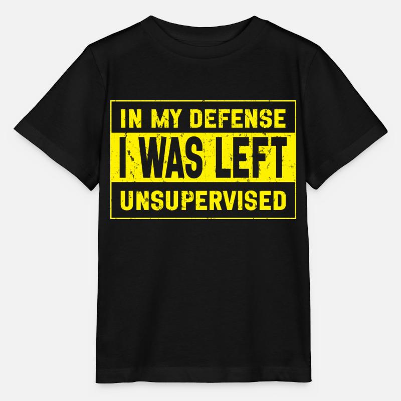 I was left unsupervised - Stanley/Stella MINI CREATOR Kids’ T-Shirt - black