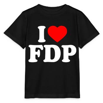 I love fdp - Stanley/Stella Kinder T-Shirt MINI CREATOR  - Schwarz - Vorne - Mikhail (115cm)