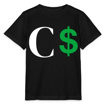 Lettre c dollar - T-shirt bio MINI CREATOR Stanley/Stella Enfant - noir - Devant - Mikhail (115cm)