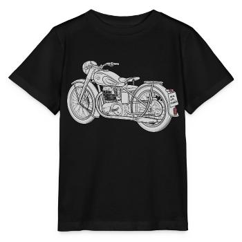Croquis de moto - T-shirt bio MINI CREATOR Stanley/Stella Enfant - noir - Devant - Mikhail (115cm)