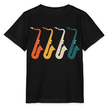 Sax saxophone saxophone - Stanley/Stella MINI CREATOR Kids’ T-Shirt - black - Front - Mikhail (115cm)