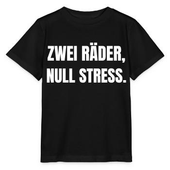 Two wheels, zero stress. - Stanley/Stella MINI CREATOR Kids’ T-Shirt - black - Front - Mikhail (115cm)