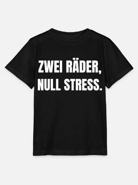 Zwei Räder, Null Stress. - Stanley/Stella Kinder T-Shirt MINI CREATOR  - Schwarz