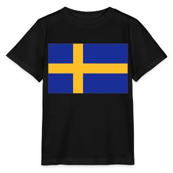 Schweden Flagge - Stanley/Stella Kinder T-Shirt MINI CREATOR  - Schwarz - Vorne - Mikhail (115cm)