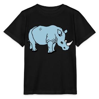 rhinoceros - Stanley/Stella MINI CREATOR Kids’ T-Shirt - black - Front - Mikhail (115cm)