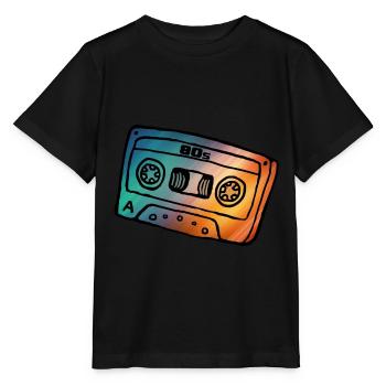Kassette 80s Musik Geschenk Popmusik Mixtape Tape - Stanley/Stella Kinder T-Shirt MINI CREATOR  - Schwarz - Vorne - Mikhail (115cm)