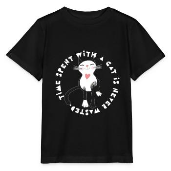 Katze Katzendame Katzenliebhaber - Stanley/Stella Kinder T-Shirt MINI CREATOR  - Schwarz - Vorne - Mikhail (115cm)