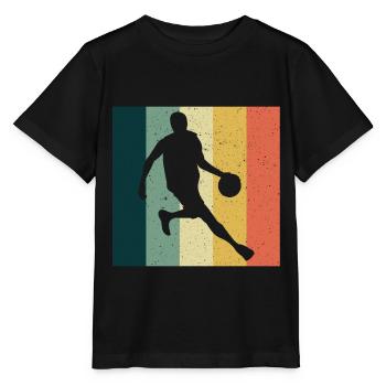 Basketball Basketballer Basketballmannschaft - Stanley/Stella Kinder T-Shirt MINI CREATOR  - Schwarz - Vorne - Mikhail (115cm)