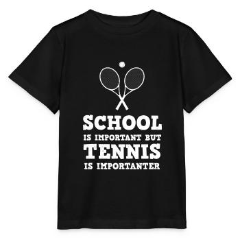 Tennis Tennisspieler Tennisplatz - Stanley/Stella Kinder T-Shirt MINI CREATOR  - Schwarz - Vorne - Mikhail (115cm)