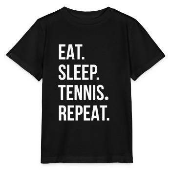 Tennis Tennisspieler Tennisplatz - Stanley/Stella Kinder T-Shirt MINI CREATOR  - Schwarz - Vorne - Mikhail (115cm)