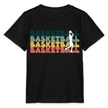 Basketball Basketballer Basketballmannschaft - Stanley/Stella Kinder T-Shirt MINI CREATOR  - Schwarz - Vorne - Mikhail (115cm)