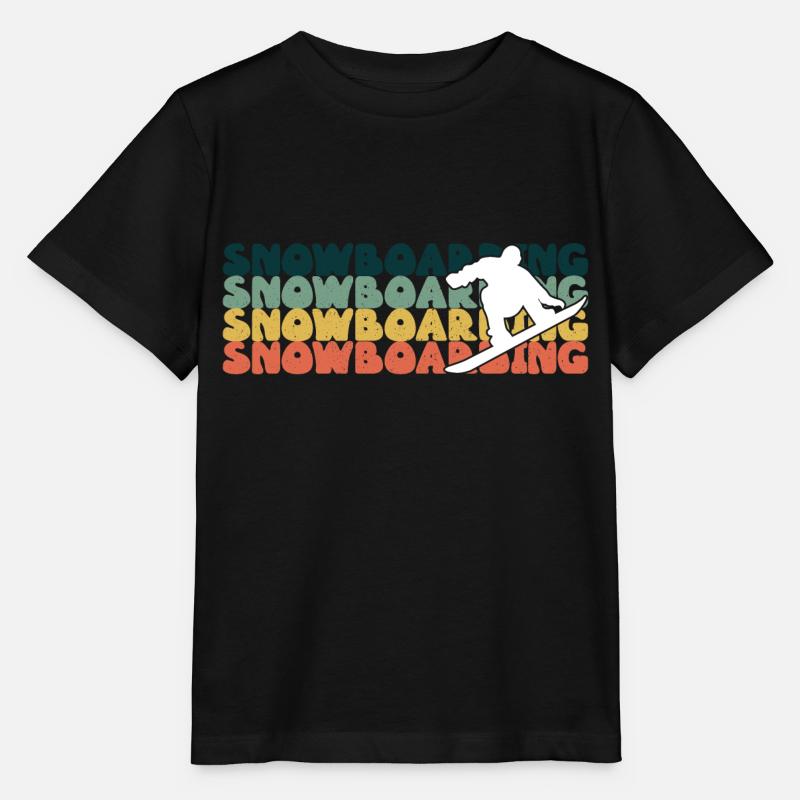 Snowboard Snowboard Snowboard - T-shirt bio MINI CREATOR Stanley/Stella Enfant - noir