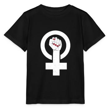 Feminist feminism feminist - Stanley/Stella MINI CREATOR Kids’ T-Shirt - black - Front - Mikhail (115cm)