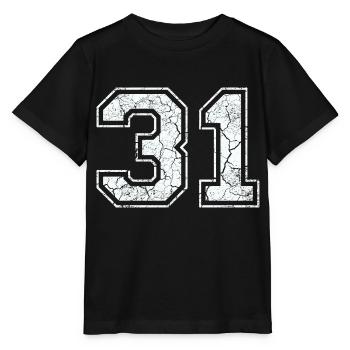 31 in white in the used look - T-shirt bio MINI CREATOR Stanley/Stella Enfant - noir - Devant - Mikhail (115cm)