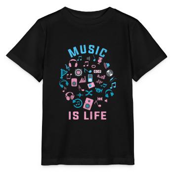 music - Stanley/Stella MINI CREATOR Kids’ T-Shirt - black - Front - Mikhail (115cm)