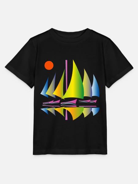 Segelboote - Stanley/Stella Kinder T-Shirt MINI CREATOR  - Schwarz