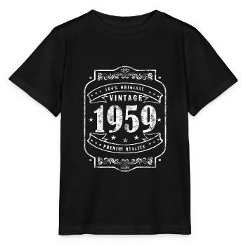 1959 Geburtsjahr - Stanley/Stella Kinder T-Shirt MINI CREATOR  - Schwarz - Vorne - Mikhail (115cm)