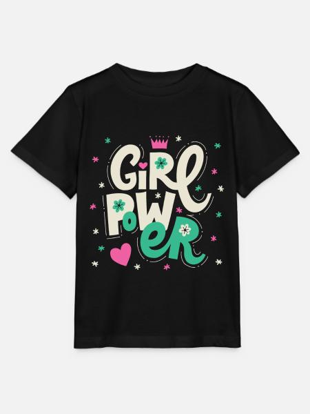 Girl Power - Stanley/Stella Kinder T-Shirt MINI CREATOR - Schwarz