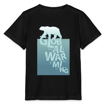 Protection du climat Ours polaire Ours polaire réchauffement planétaire nature - T-shirt bio MINI CREATOR Stanley/Stella Enfant - noir - Devant - Mikhail (115cm)