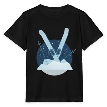 Ski, ski - T-shirt bio MINI CREATOR Stanley/Stella Enfant - noir - Devant - Mikhail (115cm)