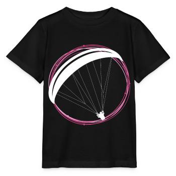 Paragliding Gleitschirm - Stanley/Stella Kinder T-Shirt MINI CREATOR  - Schwarz - Vorne - Mikhail (115cm)