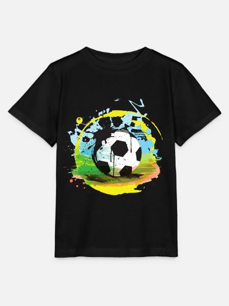 Fußball Geschenk Fußballbekleidung Jungen Mädchen - Stanley/Stella Kinder T-Shirt MINI CREATOR  - Schwarz