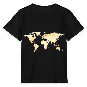carte du monde - T-shirt bio MINI CREATOR Stanley/Stella Enfant - noir - Devant - Mikhail (115cm)