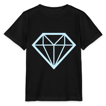 Diamant Geometrie Linien - Stanley/Stella Kinder T-Shirt MINI CREATOR  - Schwarz - Vorne - Mikhail (115cm)