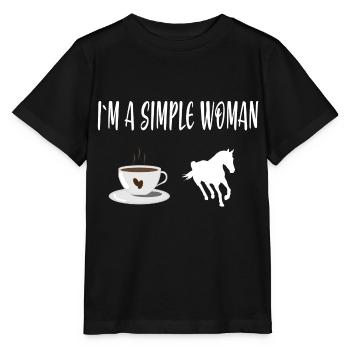 Kaffee Pferde - Stanley/Stella MINI CREATOR Kids’ T-Shirt - black - Front - Mikhail (115cm)