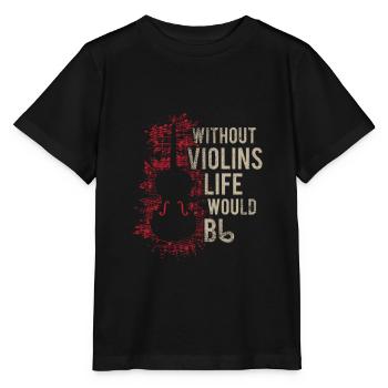 Sans violons la vie serait B plat cadeau - T-shirt bio MINI CREATOR Stanley/Stella Enfant - noir - Devant - Mikhail (115cm)