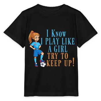 Femmes football soccer manger dormir répéter - T-shirt bio MINI CREATOR Stanley/Stella Enfant - noir - Devant - Mikhail (115cm)