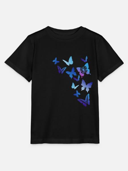 butterflies - Stanley/Stella MINI CREATOR Kids’ T-Shirt - black
