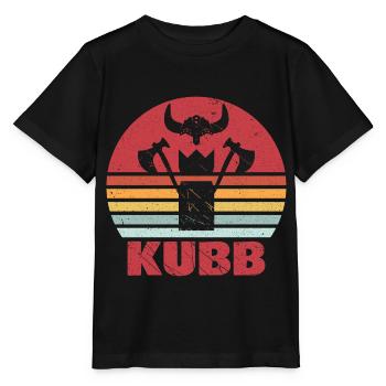 Kubb vintage retro viking chess gift team - Stanley/Stella MINI CREATOR Kids’ T-Shirt - black - Front - Mikhail (115cm)