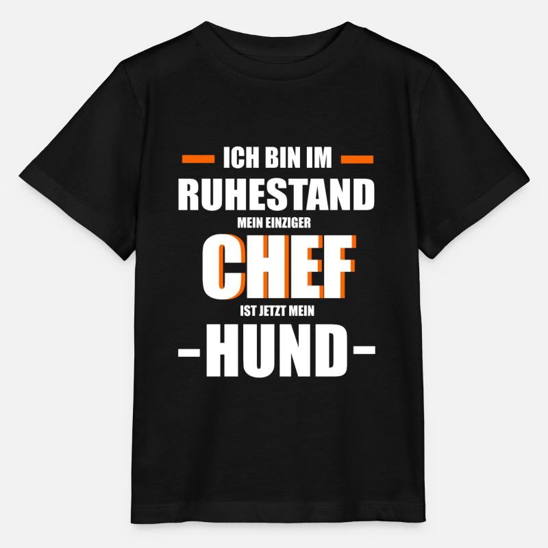 Ruhestand Chef Hund Tier - Stanley/Stella Kinder T-Shirt MINI CREATOR  - Schwarz